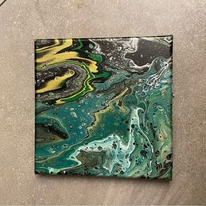 Hand made pour painting